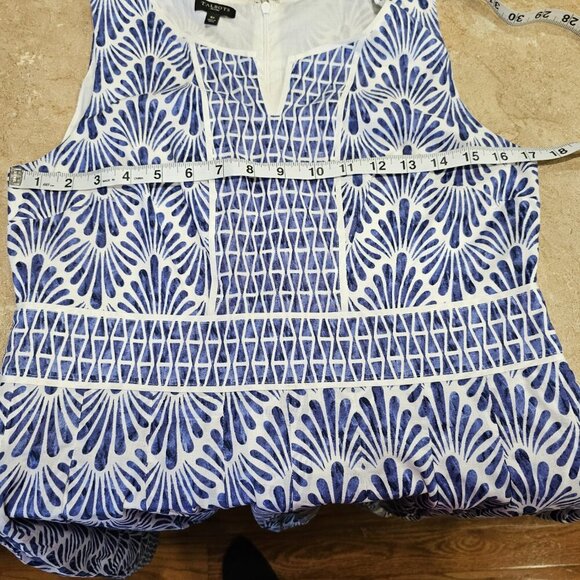 Women's Talbots Petites Geo Mixed-Print Fit-and-Flare Dress Pockets Size 6P - Picture 3 of 7